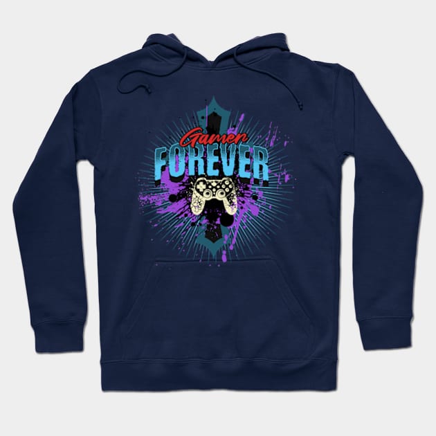 Video Gamer Forever Hoodie by bert englefield 